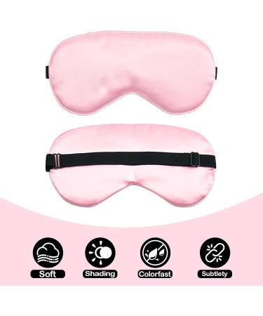 Adjustable Pink Satin Sleep Mask for Women | Silk Eye Mask for Sleeping - Perfect for Relaxation & Adult Play - Buy Online on GoSupps.com