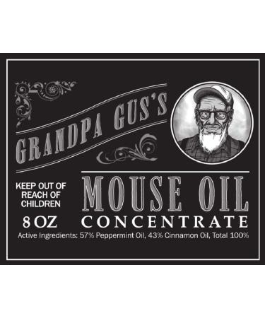 Grandpa Gus's 8 oz Mouse Rodent Repellent Concentrate - Peppermint & Cinnamon Oil - Repels Mice/Rats - Makes 1.25 Gallon - Buy Online on GoSupps.com