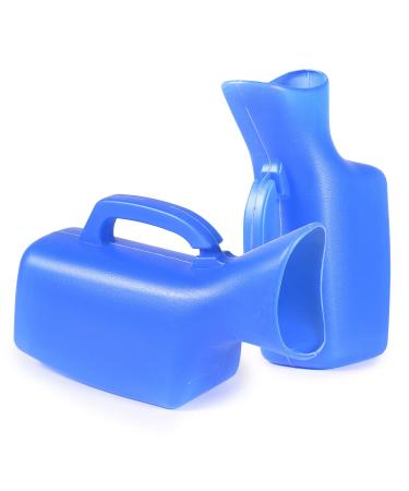ONEDONE Female Urinals 1000mL Urine Bottle Urinal for Women Portable Urinal for Home Hospital Camp Truck Car Travel Pee Bottle (Blue)-2Pack