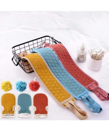 Shop NOLITOY 9-Piece Bath Set: Back Scrubber Loofah Towel & Mitt - Premium Body Care for a Spa Experience at Home - Buy Online on GoSupps.com