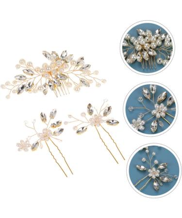 Angoily 3 Sets Hairpin Wedding Hair Decor Accessories for Hair Party Hair Decoration Hair Clip for Wedding Accessories for Girls Wedding Hair Clip Wedding Decor Pearl Bride Zinc Alloy Comb - Buy Online on GoSupps.com