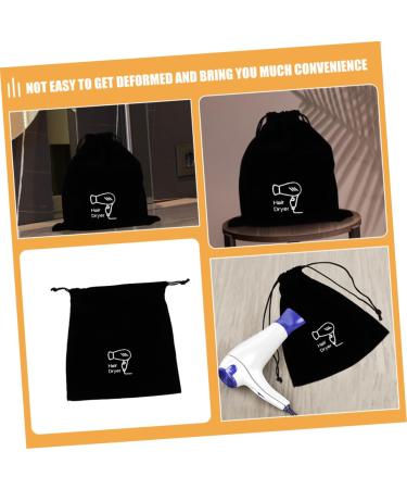 Healeved 5pcs Flannel Hair Dryer Bag Cosmetic Bag Hairdryer Bag Drawstring Purse Hair Dryer Drawstring Bag 26.00X23.00X0.50CMx5pcs Blackx5pcs - Buy Online on GoSupps.com