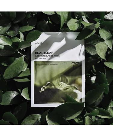 Anua Heartleaf 77% Soothing Sheet Mask - Hydrating & Calming (10pcs) - Microfiber 25ml / 0.84 fl.oz - International Shipping Available - Buy Online on GoSupps.com