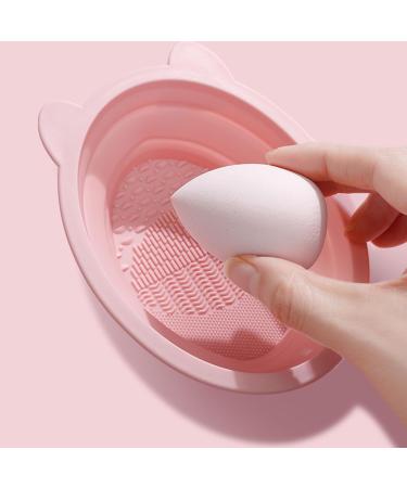 Foldable Brush Cleaner Silicone Resilient Cleaning Scrubber Bowl for Makeup Brushes Powder Puffs and Sponges with Textured Surface Soft and Gentle Compact and Portable Easy - Buy Online on GoSupps.com
