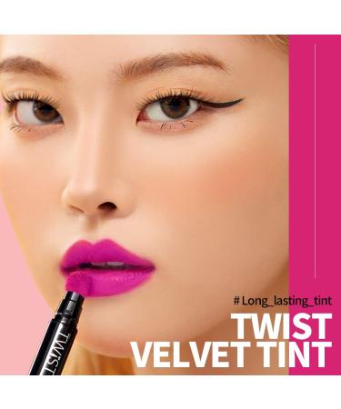 PASSIONCAT Long Lasting Lip Stain & Cheek Tint | High Pigment Matte Finish | Twist Velvet Tint 8 Poppin-Pink - Buy Online on GoSupps.com