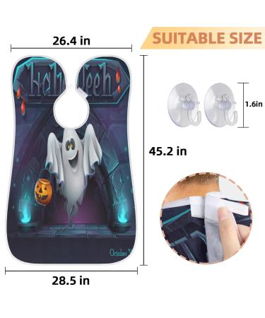 Halloween Spooky Pumpkin Beard Bib Apron | Non-Stick Waterproof Hair Catcher for Men | Perfect Grooming Gift - Buy Online on GoSupps.com