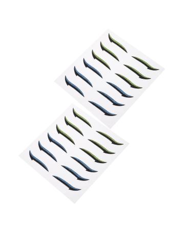 Didiseaon 12 Pairs Glitter Eyeliner Natural Eyelid Tape Glitter Eye Shadow Self- Adhesive Invisible Eye Blue Duct Tape Cosmetic Eyelid Tape Miss Double Eyelid Sticker Adhesive Tape
