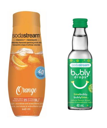 SodaStream Classic Orange 440 milliliters & SodaStream bubly Drops Lime