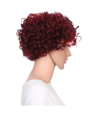 Buy Women's Red Curly Wavy Synthetic Wig | 70s 80s Vintage Hairstyles | International Shipping - Buy Online on GoSupps.com