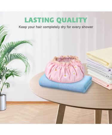 Uraqt Waterproof Shower Hood - 2 Pack Large Elastic Reusable Shower Caps for Women | Perfect for Home Hotel and Travel - Buy Online on GoSupps.com