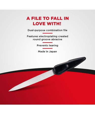 SEKI EDGE SS-404 Curved Natural Nail File - Professional Grade Stainless Steel File - Buy Online on GoSupps.com