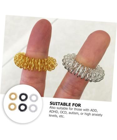 Solustre 9-Set Battery Ring Finger Massage Rings - Acupressure Metal Circles for Relaxation & Relief | Ideal for Household Use & Gift - Buy Online on GoSupps.com
