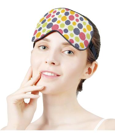 Colorful Dots Sleep Mask for Women | Adjustable Eye Shades with Elastic Strap - Perfect for Restful Sleep - Buy Online on GoSupps.com