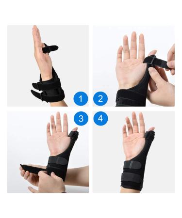 Ibluelover Thumb Brace - Lightweight & Breathable Thumb-Splint Wrist Stabilizer for Left/Right Hand - Removable Finger Splint - Black - Buy Online on GoSupps.com