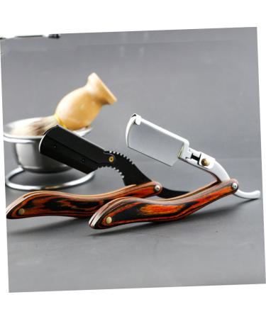 FRCOLOR Men's Bamboo Folding Razor Holder - Metal Handle Portable & Stylish Shaving Solution - 16x3.5cm - Buy Online on GoSupps.com