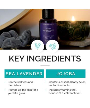 Night Serum Concentrate with Sea Lavender & Jojoba by Vitamins and Sea beauty - Buy Online on GoSupps.com