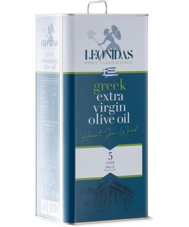 LEONIDAS Extra Virgin Olive Oil 100% Greek Cold Extracted | Sparta | Greece | 5 liters - Buy Online on GoSupps.com