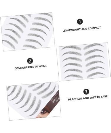 Beavorty 3 Sheets Waterproof Eyebrow Stickers Make up Kit False Eyebrows Sticker Eyebrow Stencils 4d Hair - Buy Online on GoSupps.com
