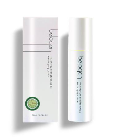 Belocian Helichrysum Brightening & Anti-aging Face Lotion 1.7 Fl OZ (50ml) Reduce Wrinkles and Fine Lines Non sticky Suitable for all Skin Type Halal Certified