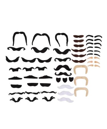 MIMEITOPA False Eyebrow Beard Kit Short Flannel Fake Eyebrow Beard Kit for Artificial Brows and Moustache with Back Adhesive for Theme Party