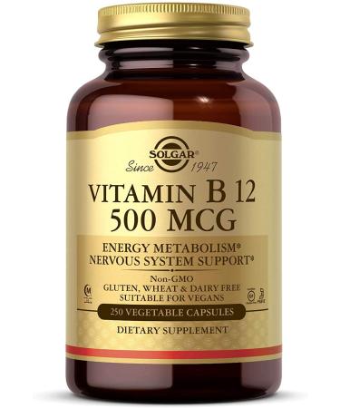 Solgar Vitamin B12 500 mcg 250 Vegetable Capsules