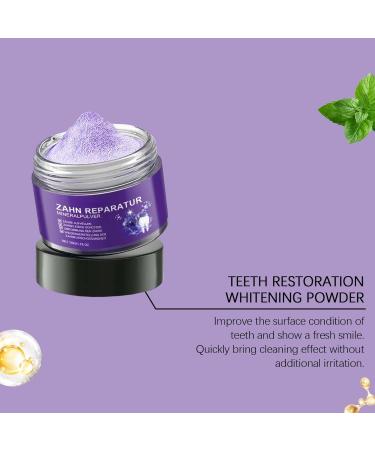 rabuu Purple Tooth Powder Mild Cleansing Long Lasting Fresh Breath Daily Oral Care Stain Removal For A Radiant Smile - Buy Online on GoSupps.com