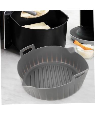Zerodeko 2pcs Air Fryer Pan Deep Fryer Silicone Bakeware Silicone Air Fryer Liner to Rotate Household Food Greyx2pcs 23X20X8CMx2pcs - Buy Online on GoSupps.com