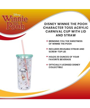 Disney Winnie the Pooh Character Toss Carnival Cup - 20oz with Reusable Straw - Leakproof Lid - Boba Milk Tea Cold Cup - Home & Kitchen Essentials - Cute Gifts - Buy Online on GoSupps.com