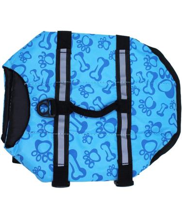 Dog Life Jacket Medium Blue | Adjustable Belt Pet Saver Swimming Safety Swimsuit with Reflective Stripes | Size M - Buy Online on GoSupps.com