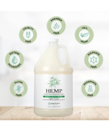 Ginger Lily Farms Botanicals Herbal Nourishing Body Wash with Hemp Seed Oil - Orange Floral 128 Fl Oz - Buy Online on GoSupps.com