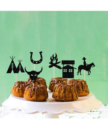 Sodasos 20 Pieces Black Glitter Cat Cupcake Toppers diverse patterns in Cat silhouette shape Theme Birthday Party Cake Decoration Baby Shower Kid 's Birthday Cake Decors (838) - Buy Online on GoSupps.com