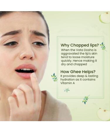 Shubhr Green Apple Lip Balm & Gloss - 100% Ayurvedic Ghee & Vitamin C Moisturizer for Dry Chapped Lips - Paraben & Sulphate Free (15g 10 Herbs) | International Shipping - Buy Online on GoSupps.com