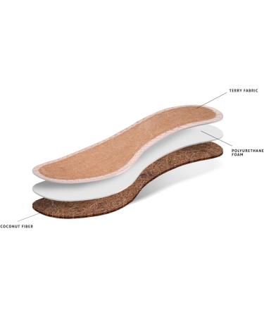 Kaps Eco Shoe Boot Insoles Inserts - Coconut Fibres & Terry Cloth - Men Size 8 US - Improve Foot MicroClimate - Buy Online on GoSupps.com