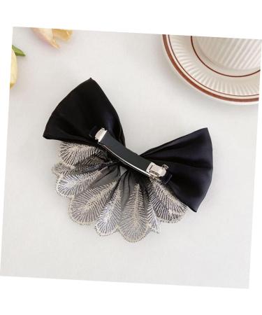 Beaupretty Bow Hairpin Hair Accessory for Women Xmas Bowknot Ribbon Hair Bow Black Barrettes Makeup Hair Clips Girls Hair Clips Black Bows Ponytail Clip Girl Bows Temperament Fabric Headband - Buy Online on GoSupps.com