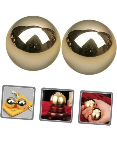 Ultechnovo 4-Piece Brass Metal Gymnastics Massage Balls - Comfortable Roller Balls for Healthcare & Relaxation - Buy Online on GoSupps.com