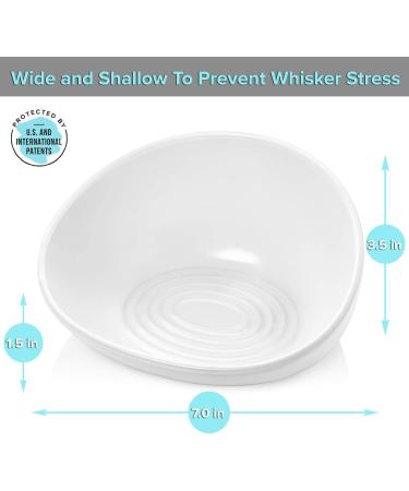 CatGuru Ceramic Cat Food Bowl - No Spill, Stress-Free Whisker Relief, Non-Skid - High-Low White - Buy Online on GoSupps.com