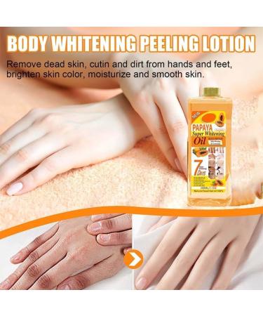 FLLUOUZH Papaya Super Whitening Oil 7 Days Papaya Oil for Skin Papaya Oil for Lightening Dark Skin Facial and Body Moisturizer Nourishing Body Repair 2 Pieces - Buy Online on GoSupps.com