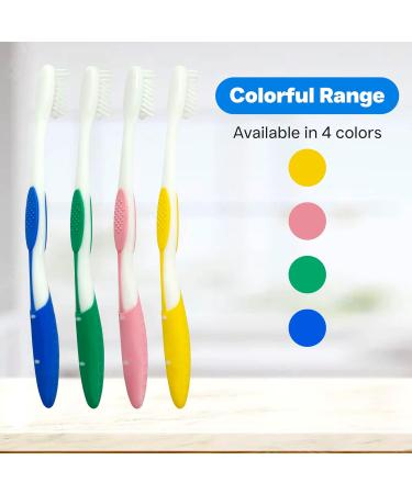Toothbrush Anti-BAC - Soft Bristles for Expert Care 4 Count (Pack of 1) - Keeps Filament Surface Clean - Adult Use - International Shipping Available - Buy Online on GoSupps.com