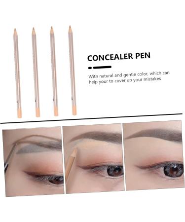 FOMIYES 4pcs Concealer Pen Powder Foundation Makeup Wooden Makeup Highlighter Stick Make up Pencil 16x0.8cm Ivory - Buy Online on GoSupps.com