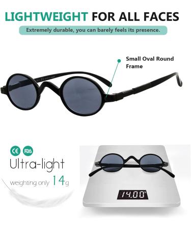 Eyekepper Vintage Mini Oval Reading Glasses - Grey Lenses | International Shipping Available - Buy Online on GoSupps.com