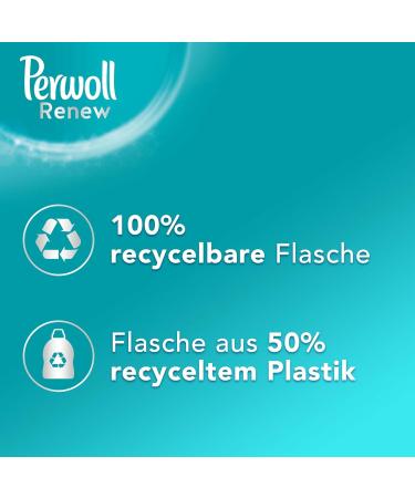 Perwoll Renew Refresh Liquid Detergent - 4x25 Washes Hygiene Formula for White & Colored Laundry Odor-Neutralizing 1.38L (4 Pack) - International Shipping Available - Buy Online on GoSupps.com