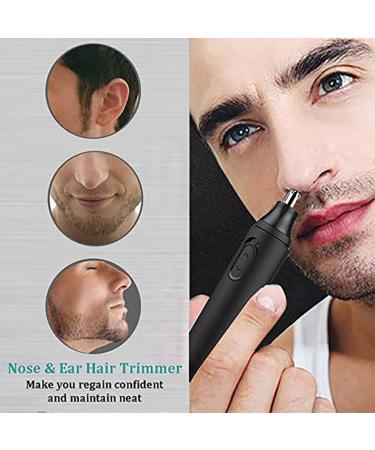 Ear and Nose Hair Trimmer for Men - Stainless Steel Waterproof Dual Edge Blades Mute Motor with Cleaning Brush - Buy Online on GoSupps.com