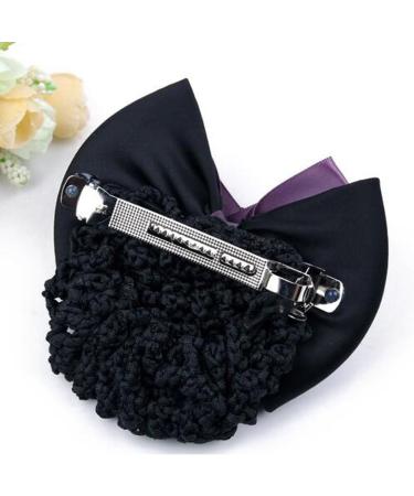 Bowknot Snood Net Net Hair Clip Net Hair Clip Barrette Hairnet Ladies Snood Net Bow Barrette Hair Clip Bun Cover M - Buy Online on GoSupps.com