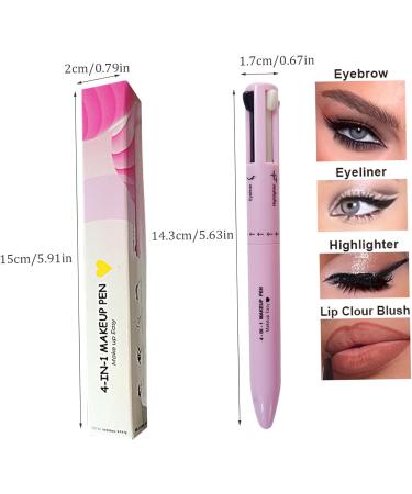 4 in 1 Makeup Pen Multifunctional Makeup Pencil Eye Liner Brow Liner Lip Liner Eyebrow Pencil Cosmetic Pencil Highlighter Pen Multi-Function Beauty Pencil - Buy Online on GoSupps.com