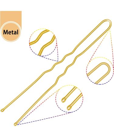 50pcs Mbsomnus 7cm Gold U Shaped Hair Pins for Women Hair Grips for Thick Hair Styling at Wedding Salon or Home Use - Buy Online on GoSupps.com