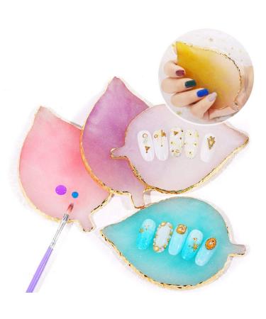 Laemalls Harz Nail Art Palette - Creative Makeup Mixing Pallet Durable & Long-Lasting for Pigment Nail Art Supplies | Purple#2 - Buy Online on GoSupps.com