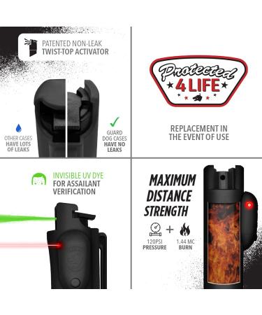 Guard Dog AccuFire Maximum Strength Self Defense Red Pepper Spray Black 2Pack - Laser Sight Enhanced Protection - Buy Online on GoSupps.com
