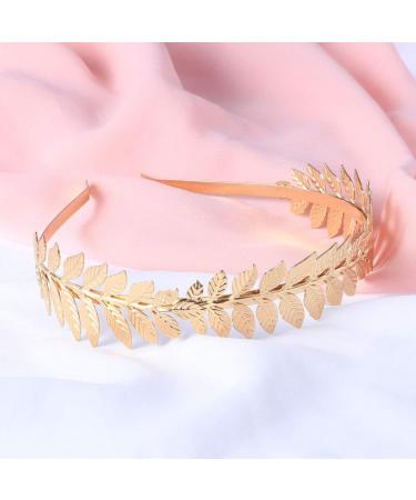 Luoem Tiara for Bride Crown Hair Band Headband Goddess (Gold) - Buy Online on GoSupps.com