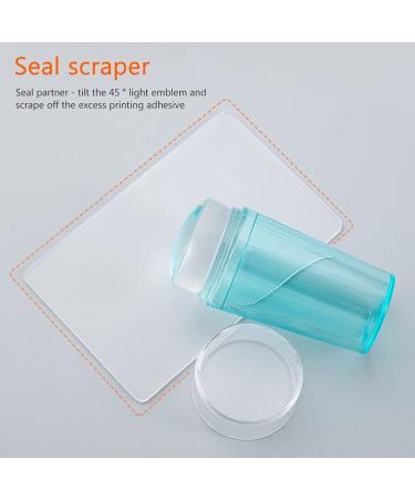 Fitbest Nail Stamp - Soft Silicone Nail Art Stamp with Lid & Scraper for DIY Manicure at Home - Perfect Nail Decoration Tool for Women & Girls - Buy Online on GoSupps.com
