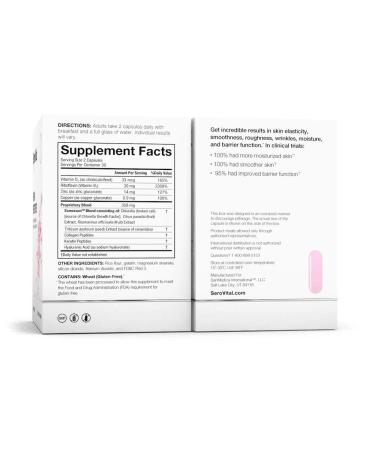 SeroVital Skin Restore Supplement with Ceramides & Hyaluronic Acid - 60 Count - Buy Online on GoSupps.com